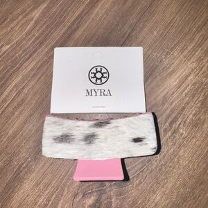Myra Pink and White Hair Clip hair on calf hair